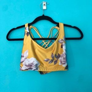 Onzie flower print sports bra